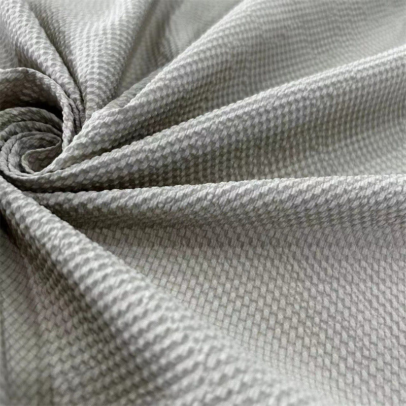 Bekleidung Recycling-PET-Gewebe Wasserdicht Polyester-Blasen-Check-Gewebe 75D+50D T400*75D+50D T400