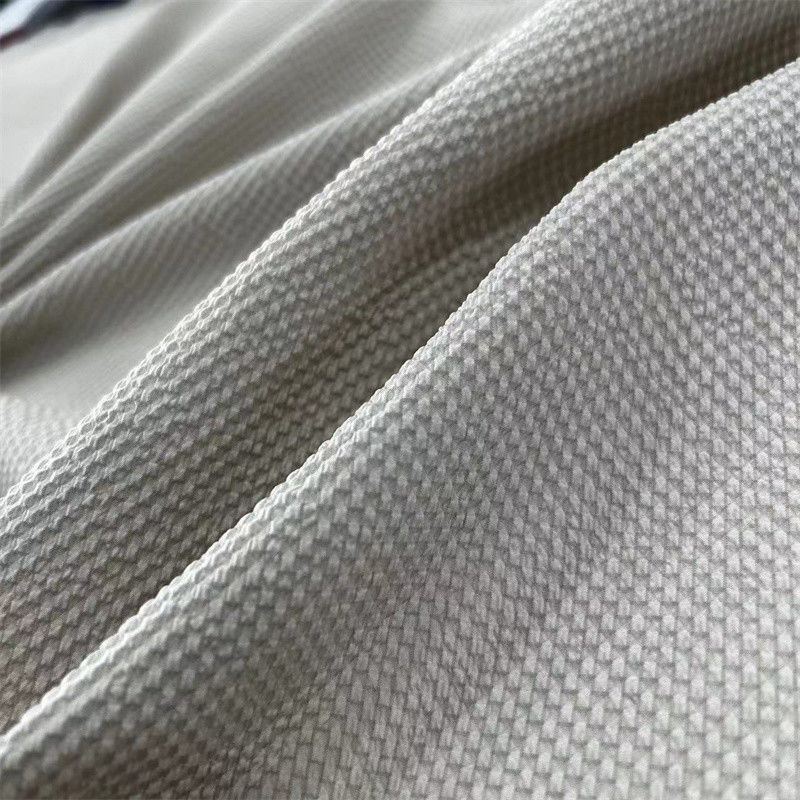 Bekleidung Recycling-PET-Gewebe Wasserdicht Polyester-Blasen-Check-Gewebe 75D+50D T400*75D+50D T400