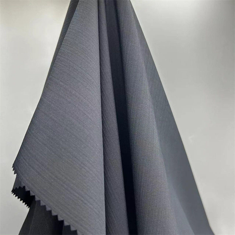 Recyceltes Polyester Seersucker Stoff Niedrigstrecken T400 Leinen wie Textur für Outdoor-Kleidung