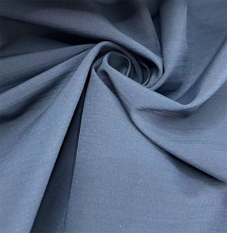 Recyceltes Polyester Seersucker Stoff Niedrigstrecken T400 Leinen wie Textur für Outdoor-Kleidung