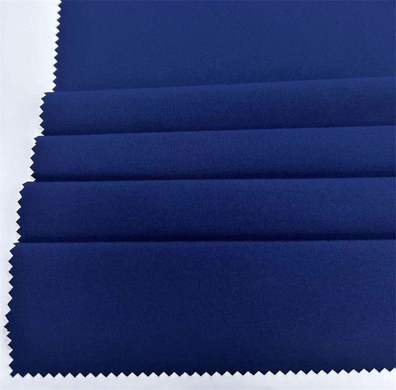 Recyceltes einfaches Gewebe Vierwege Streckgewebe 75D+40D*150D+40D 94% Recyceltes Polyester 6% Spandex 166GSM