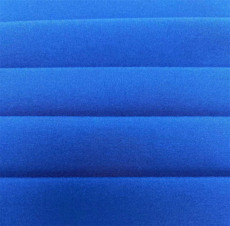 Recyceltes einfaches Gewebe Vierwege Streckgewebe 75D+40D*150D+40D 94% Recyceltes Polyester 6% Spandex 166GSM