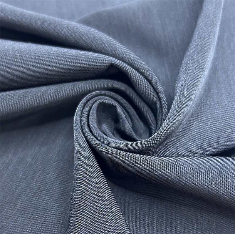 Matte Halb-Twill vertikaler Streifen gewaschenes Samthemd / Bluse Rock Mantel / Jacke recyceltes Polyester Gewebe Großhandel
