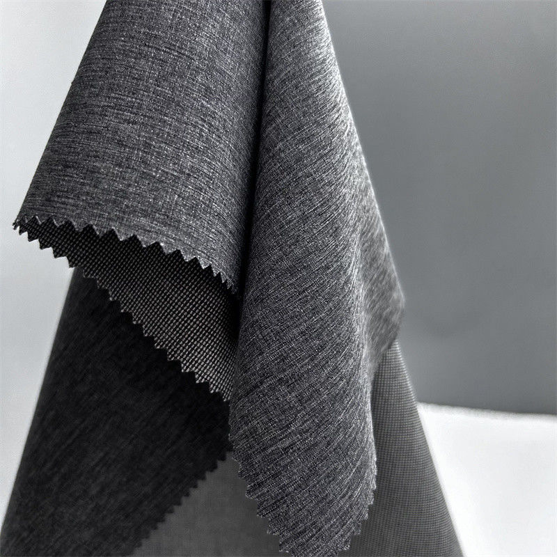 Dual Tone Pearl Dot Kationischer Polyester Stoff mit viereckiger Stretch-Linen-ähnliche Textur an der Oberfläche